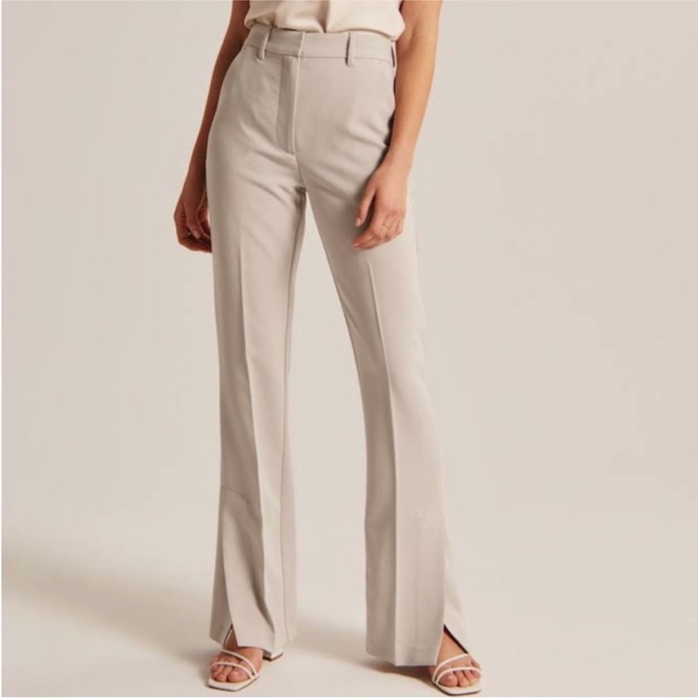 Abercrombie High-Rise Tailored Flare Pants in